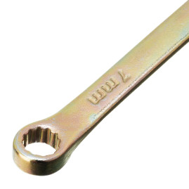 Ключ комбинированный, 7 мм, желтый цинк