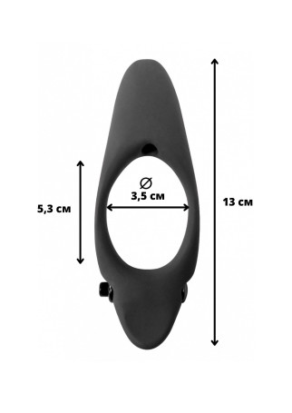 Черное эрекционное виброкольцо Stardust - Артикул 244904