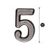 Цифра дверная 5, пластик, хром - Артикул 509711
