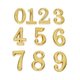 Цифра дверная 7, металл, золото