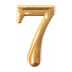 Цифра дверная 7, металл, золото - Артикул 216028