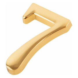 Цифра дверная 7, металл, золото