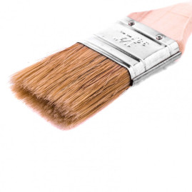 Кисть плоская "Евро" 38 мм, натуральная щетина, деревянная ручка