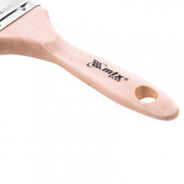 Кисть плоская "Евро" 38 мм, натуральная щетина, деревянная ручка