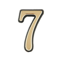 Цифра дверная 7, пластик, золото