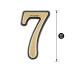 Цифра дверная 7, пластик, золото - Артикул 510011