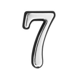 Цифра дверная 7, пластик, хром