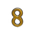 Цифра дверная 8, пластик, золото - Артикул 510211