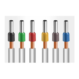 Наконечник НШВИ E4009 4-16 медный 4мм2 втулочный изолированный, оранжевый