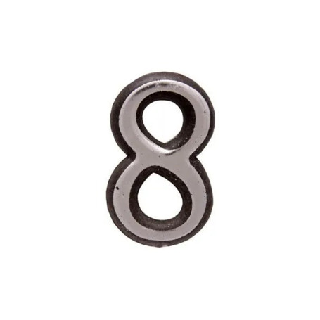 Цифра дверная 8, пластик, хром - Артикул 510311