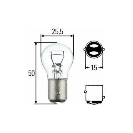 Лампа автомобильная накаливания P21/5W, 24V, 21/5Вт, BAY15d, HELLA - 1 шт - Артикул 8GD002078241_HEL