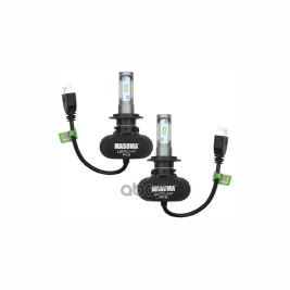 Лампы автомобильные светодиодные H7, 12/24V, 18W, 6000К, 4000LM, MASUMA- 2 шт