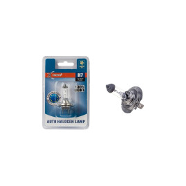 Лампа автомобильная галогеновая H7, 12V, 55Вт, PX26d, +30% яркости, 4000k, Super White Xenite - 1 шт