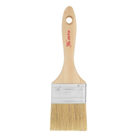 Кисть плоская, натуральная щетина, деревянная ручка 63 мм Euro - Артикул 8305411
