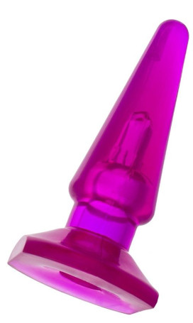 Фиолетовая анальная пробка BUTT PLUG - 9,5 см. - Артикул 3645