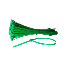 Хомуты, 200 х 3,6 мм, пластиковые, зеленые, 100 шт.