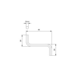 Ключ имбусовый (шестигранник) HEX шестигранник, 4 мм, Z-образный