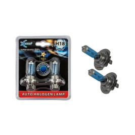 Лампа автомобильная галогеновая H18, 12V, 65Вт, PY26d-1, 4000К, SUPER WHITE +30%, XENITE - 2 шт