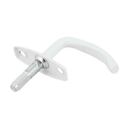 Ручка завертка оконная врезная, белая