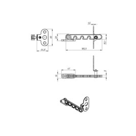 Ограничитель открывания окна, белый, L-105