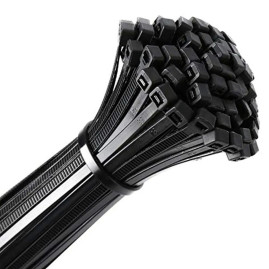 Хомуты, 400 x 4.8 мм, пластиковые, черные, 50 шт