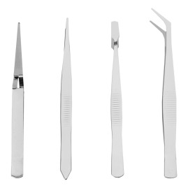 Набор пинцетов из нержавеющей стали, 4 шт