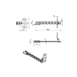Ограничитель открывания окна, белый, L-165 мм