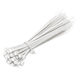 Хомуты, 400 х 8 мм, пластиковые, белые, 50 шт