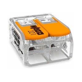 221-612, Клемма 2 контактная, многоразовая с лапками 0,5-6 кв.мм (2 шт) WAGO