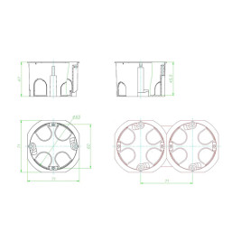 Подрозетник для гипсокартона 5 шт