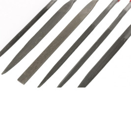 Набор надфилей, 160 х 4 мм, 6 шт, обрезиненные рукоятки