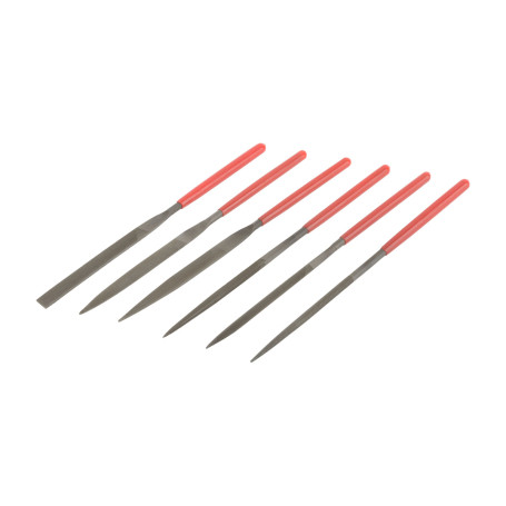 Набор надфилей, 160 х 4 мм, 6 шт, обрезиненные рукоятки - Артикул 1581611