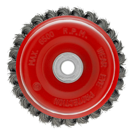 Щетка для УШМ, 125 мм, М14, "чашка", крученая проволока 0,5 мм - Артикул 7462711