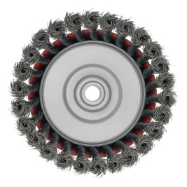 Щетка для УШМ, 125 мм, М14, "чашка", крученая проволока 0,5 мм