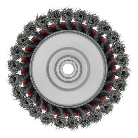 Щетка для УШМ, 125 мм, М14, "чашка", крученая проволока 0,5 мм - Артикул 7462711