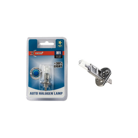 Лампа автомобильная галогеновая H1, 12V, 55Вт, P14.5s, 3200k, + 30% яркости, STANDARD XENITE - 1 шт - Артикул 1007086_XNI