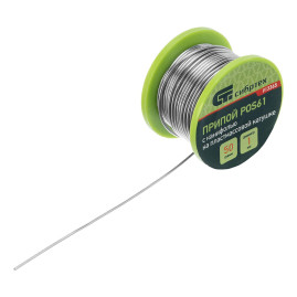 Припой с канифолью, D 1 мм, 50 г, POS61, на пластмассовой катушке.