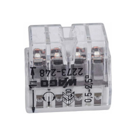 2273-248, Клемма 8 контактная, компактная, с пастой 0.5-2.5 кв. мм 10 шт