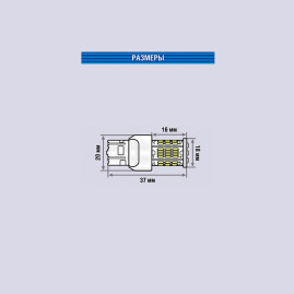 Лампы автомобильные светодиодные W21/5W, 12V, 11W, W3x16q, 5000K, 450Lm, XENITE - 2 шт