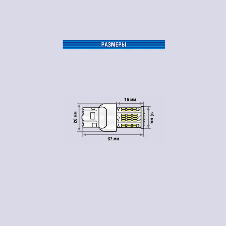 Лампы автомобильные светодиодные W21/5W, 12V, 11W, W3x16q, 5000K, 450Lm, XENITE - 2 шт - Артикул 1009601_XNI