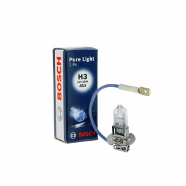 Лампа автомобильная галогеновая H3, 12V, 55Вт, PK22s, Pure Light, BOSCH - 1 шт