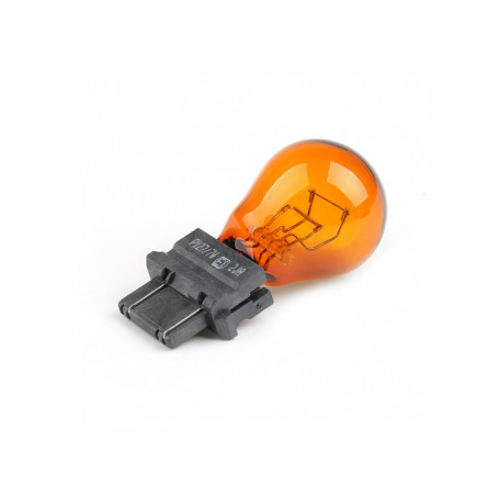 Лампа автомобильная накаливания P27/7W, 12V, 27/7Вт, 2,5X16q, AMBER, LYNXAUTO - 1 шт - Артикул L14227Y_LYN