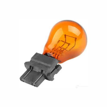 Лампа автомобильная накаливания P27/7W, 12V, 27/7Вт, 2,5X16q, AMBER, LYNXAUTO - 1 шт - Артикул L14227Y_LYN