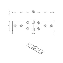 Петля карточная 140х34, цинк, 2 шт.
