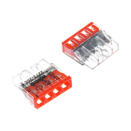 Клемма 4 контактная, компактная, с пастой 0.5-2.5 мм, 2273-244 WAGO, 10 шт