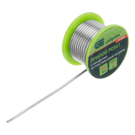 Припой с канифолью, D 2 мм, 50 г, POS61, на пластмассовой катушке.