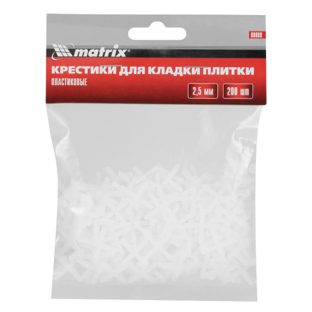 Крестики, 2,5 мм, для кладки плитки, 200 шт - Артикул 8808912