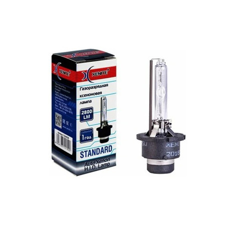 Лампа автомобильная ксеноновая D2S, 85V, 35Вт, P32d-2, 6000К, Standart XENITE - 1 шт - Артикул 1004069_XNI