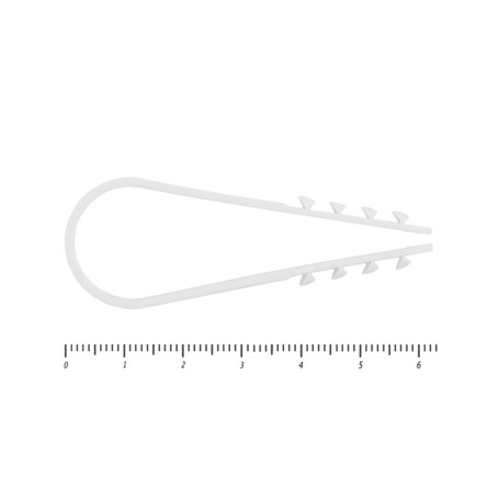 Дюбель-хомут 19-25 мм, белый, 100 штук - Артикул 10101210