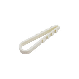 Дюбель-хомут 5-10 мм, белый, 100 штук